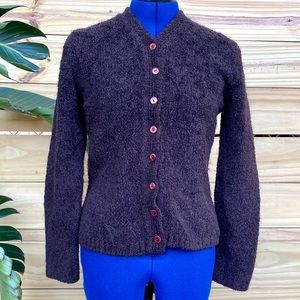 Vintage Express Acrylic & Mohair Wool Cardigan